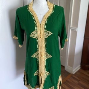 Traditional Tunic with Golden Embroidery